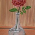 Die Rose in der Wasserflasche