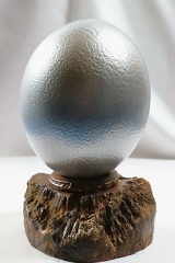 Straußenei Silber (Acrylfarbe)