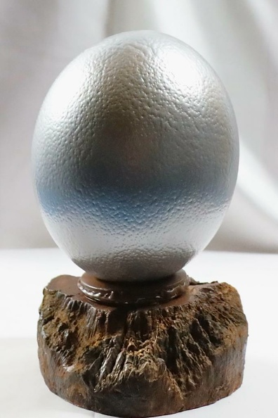 Straußenei Silber (Acrylfarbe)