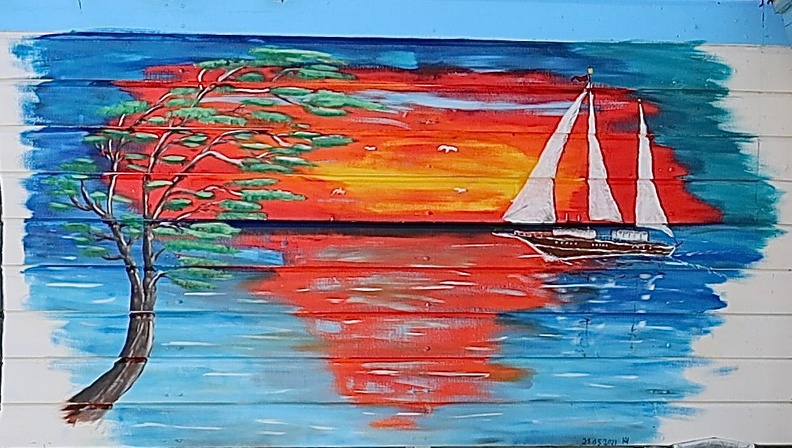 Maritime Wandmalerei