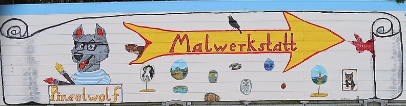 Werbewand zur Malwerkstatt