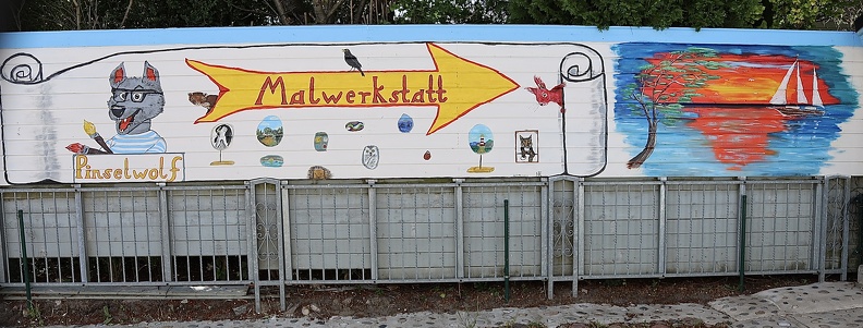 Werbewand zur Malwerkstatt (komplett)