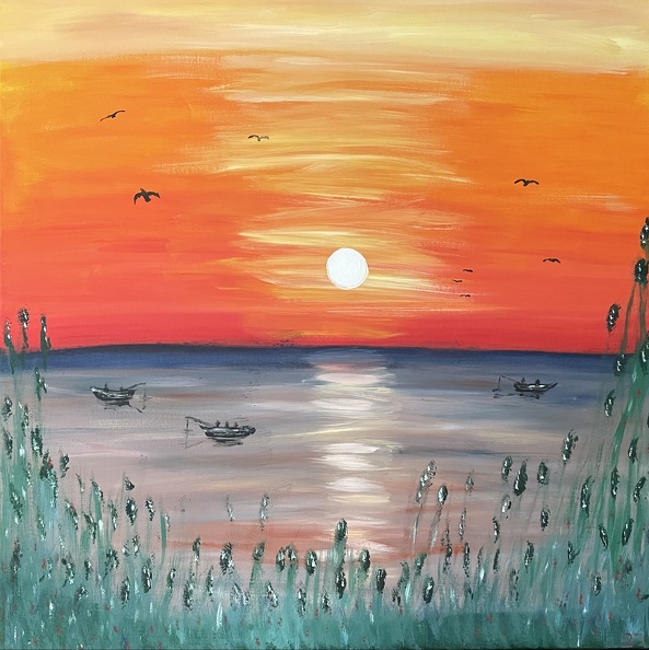 Abendstille der Angler