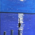 Stille Begegnung in der blauen Stunde