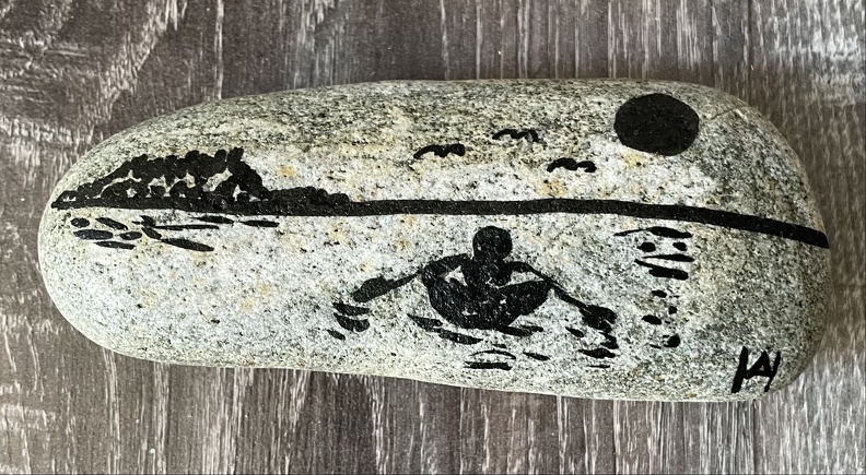 Stein handbemalt