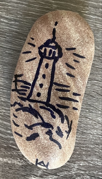 Stein handbemalt