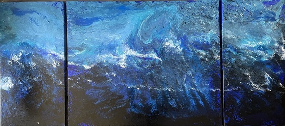 Ozeanische Sinfonie zur blaue Stunde