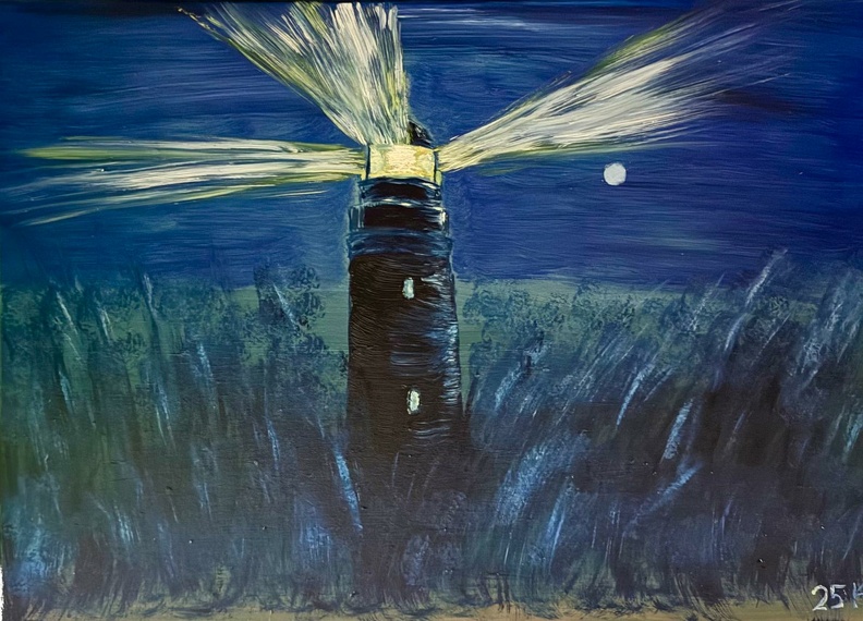 Leuchtturm zur blauen Stunde