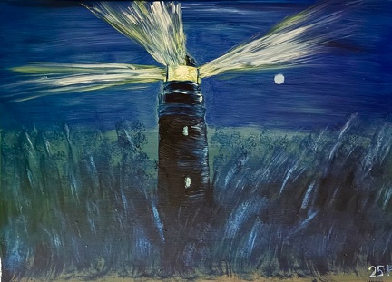 Leuchtturm zur blauen Stunde