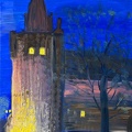 Burg Klempenow zur blauen Stunde