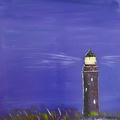 Leuchtturm Darßer Ort zur blauen Stunde