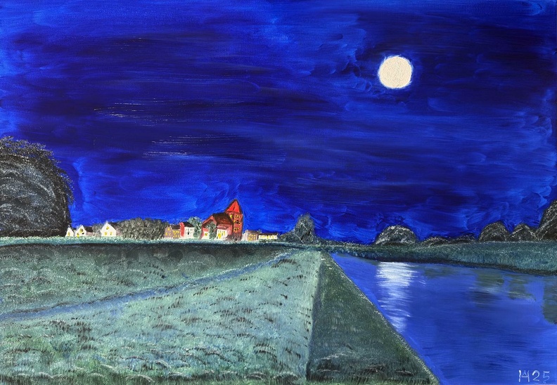 Tribsees an der Trebel zur blauen Stunde