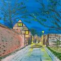 Neubrandenburg - Stadtmauer mit Wiekhäuser zur blauen Stunde