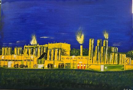 Käsewerk in Altentreptow zur blauen Stunde