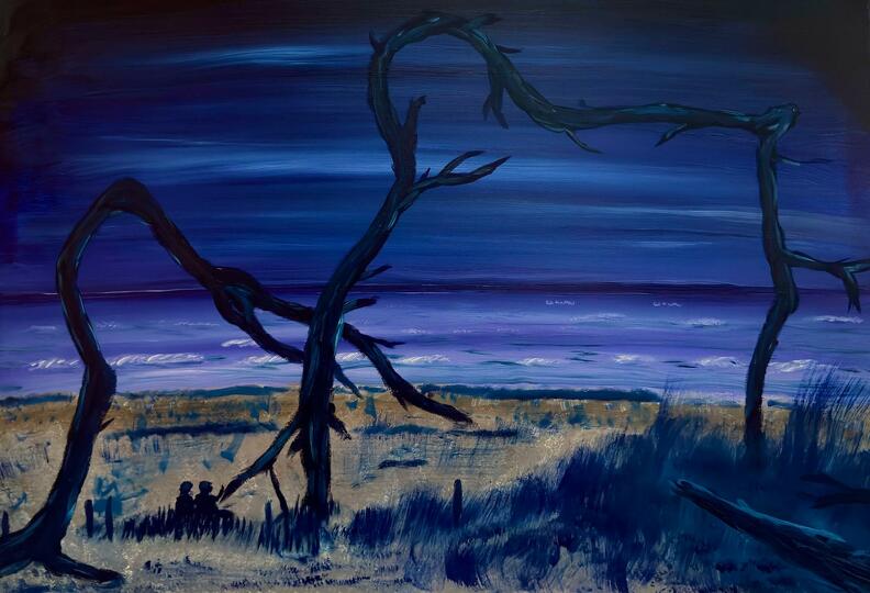 Darßer Weststrand zur blauen Stunde 1