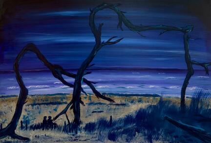 Darßer Weststrand zur blauen Stunde 1