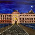 Schloßruine Dargun zur blauen Stunde