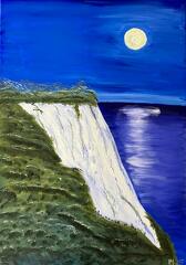 Kreidefelsen auf Rügen zur blauen Stunde