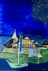 Gaststätte "de Zees" in Ribnitz-Damgarten zur blauen Stunde