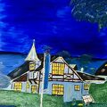 Gaststätte "de Zees" in Ribnitz-Damgarten zur blauen Stunde