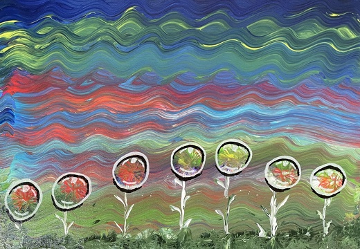 Schimmernde Träume im Feld